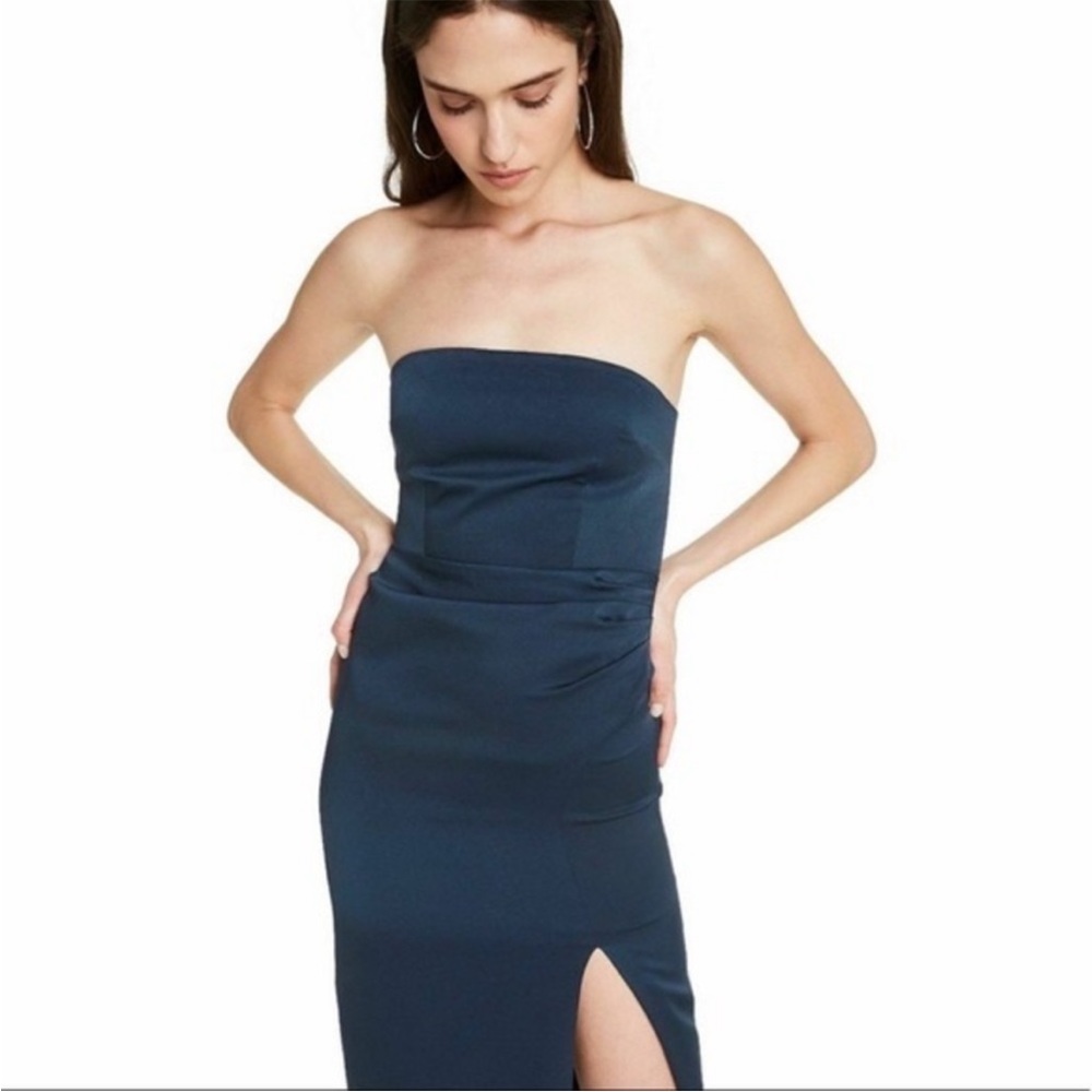 Cushnie Dresses | NWOT Cushnie For Target Size 6 Navy Blue Strapless Side-Slit